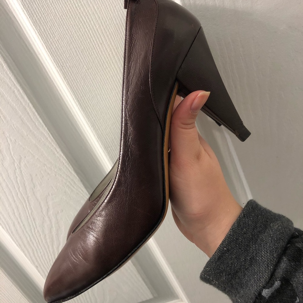 Vintage Christian Dior brown leather heels